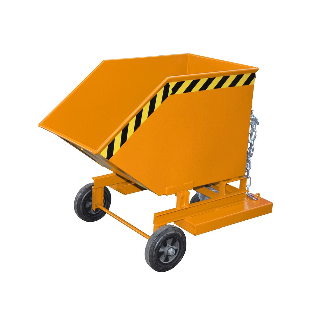 Productafbeelding nr. 3: Bauer® Kantelbare bakwagen, met wielstel en inrijkokers, volume 0,4 m³, RAL 6011 resedagroen