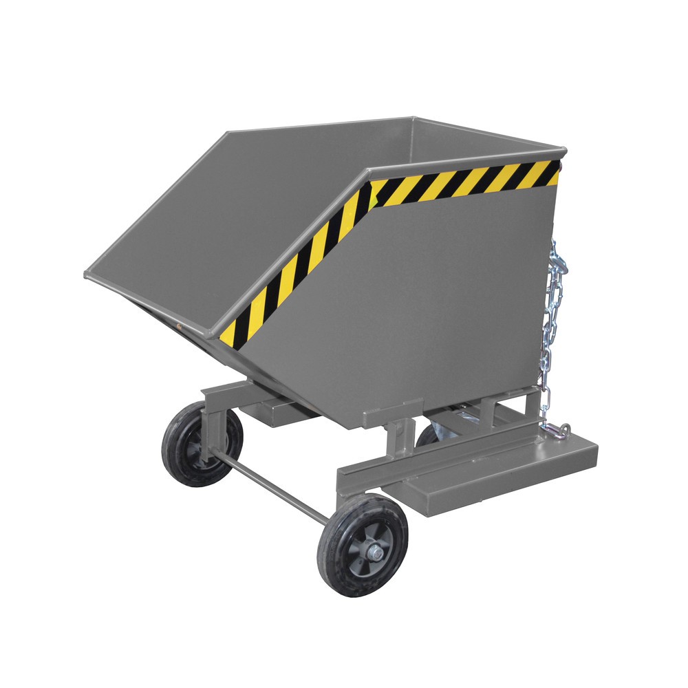 Productafbeelding nr. 4: Bauer® Kantelbare bakwagen, met wielstel en inrijkokers, volume 0,4 m³, RAL 6011 resedagroen