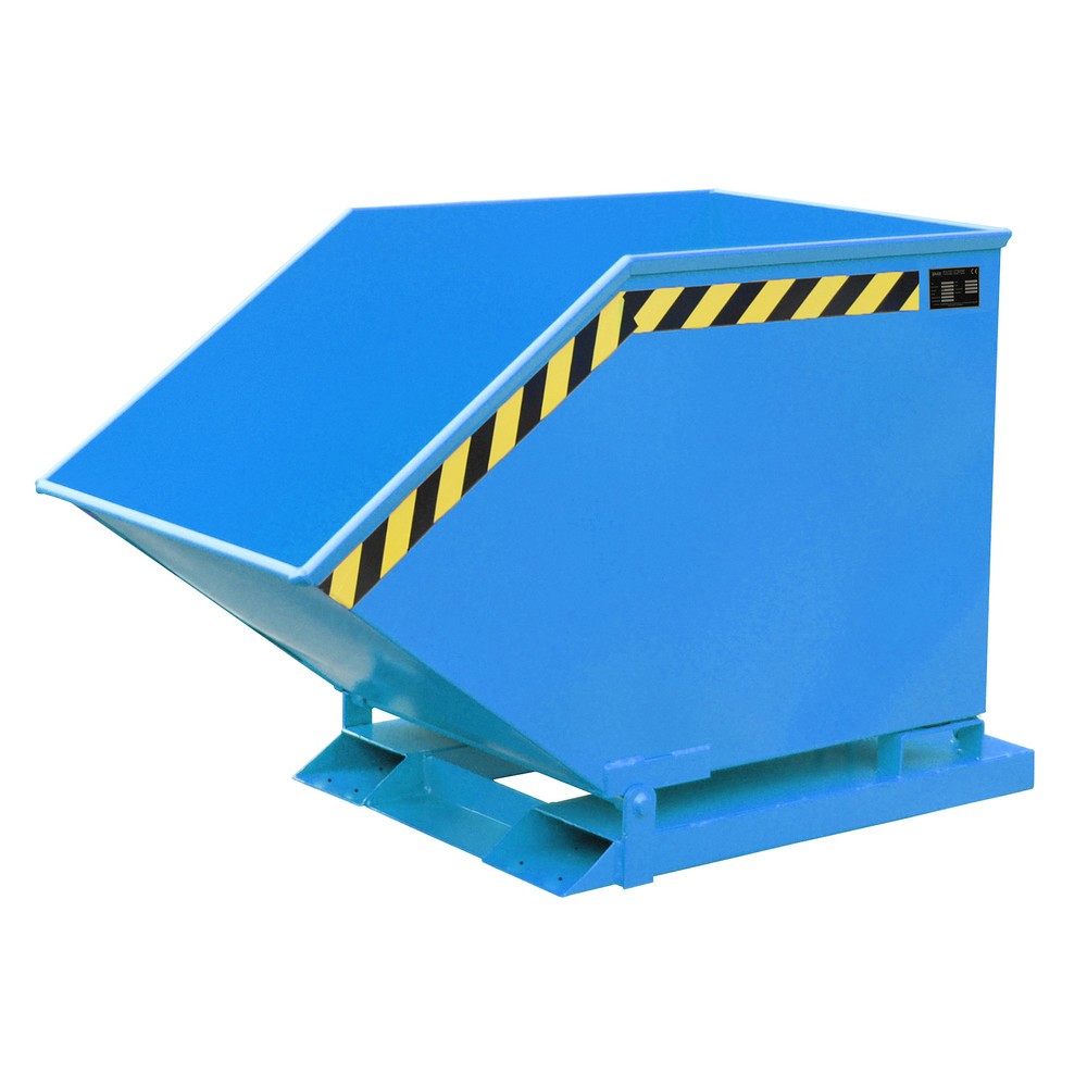 Product afbeelding: Bauer® Kiepbak, kastvormige kuip, gelakt, volume 0,4 m³, RAL 5012 lichtblauw