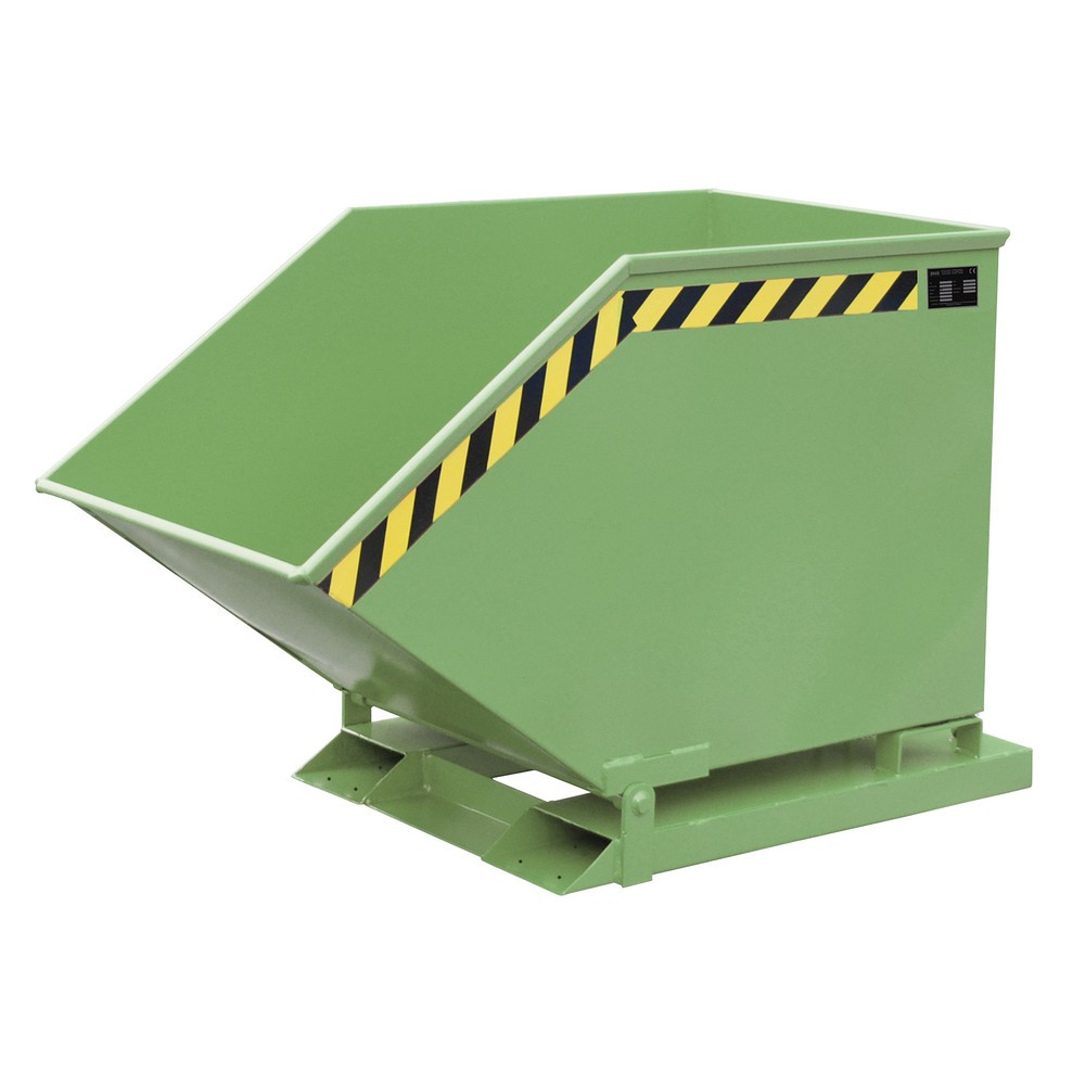 Product afbeelding: Bauer® Kiepbak, kastvormige kuip, gelakt, volume 0,4 m³, RAL 6011 resedagroen