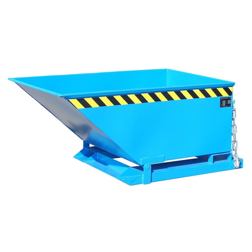 Product afbeelding: Bauer® Kiepbak, lage kuip, gelakt, volume 0,4 m³, RAL 5012 lichtblauw