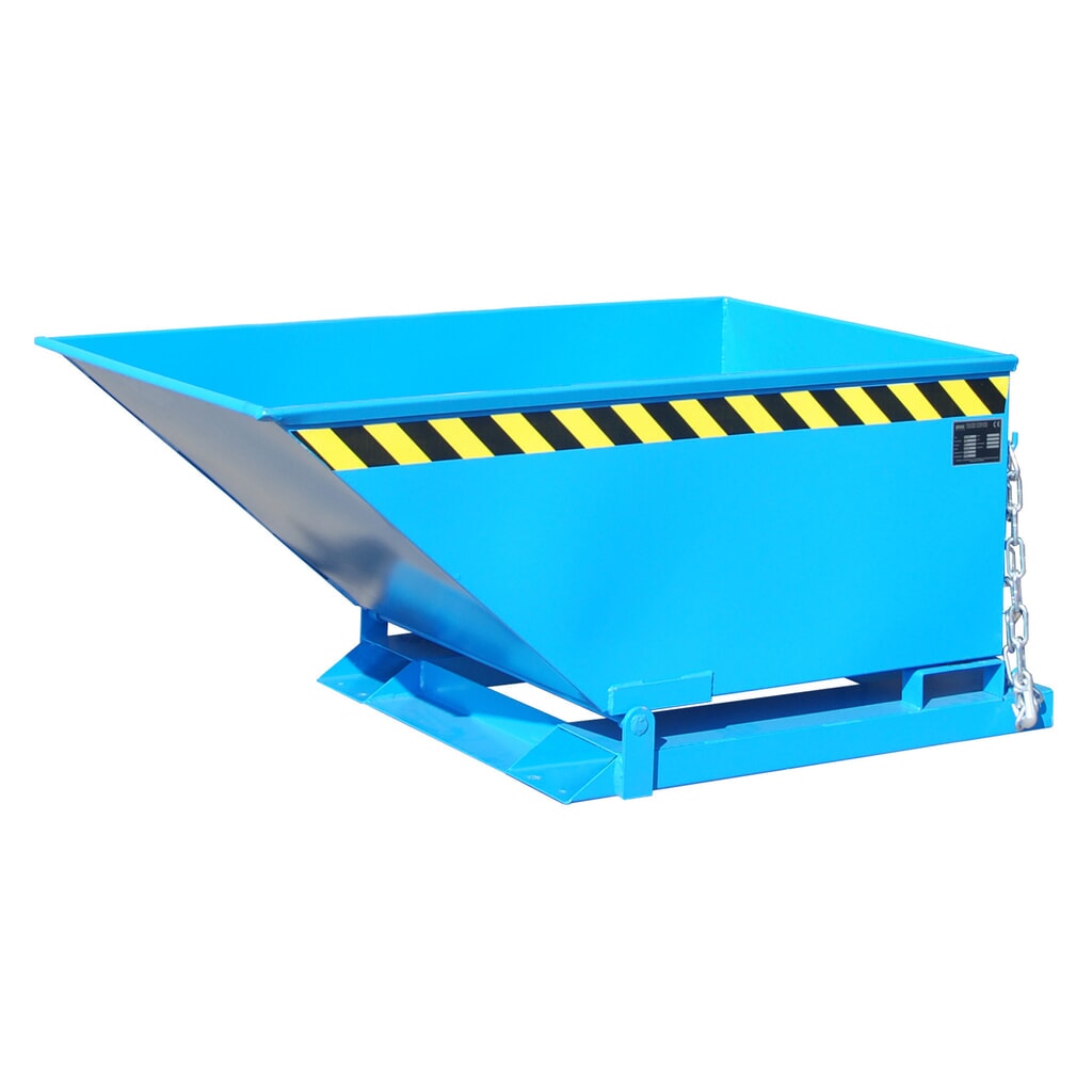 Product afbeelding: Bauer® Kiepbak, lage kuip, gelakt, volume 0,4 m³, RAL 5012 lichtblauw