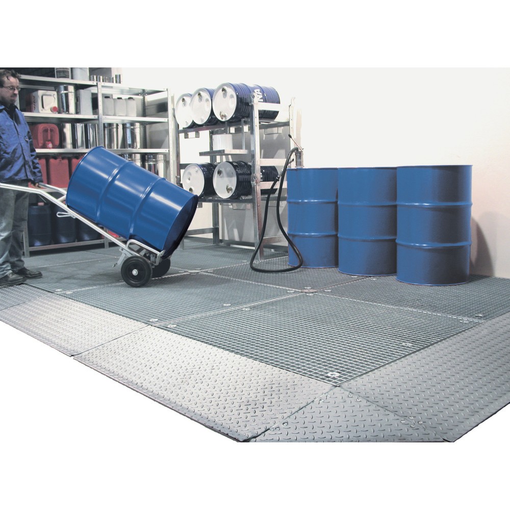 Product afbeelding: Bauer® vlak-lekbak van staal, hxbxd 78 x 1.350 x 1.350 mm