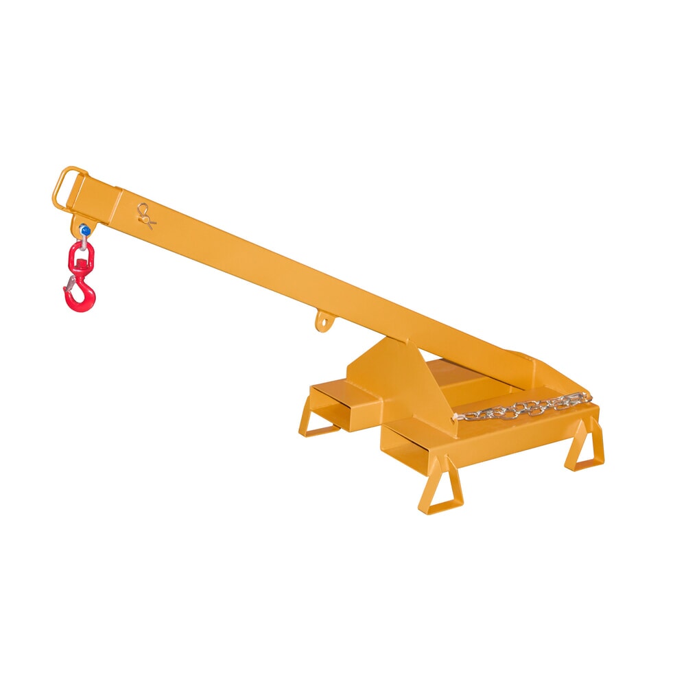 Product afbeelding: Bauer® kraanarm model 3, telescopisch, 2 haakposities, basislengte 1.600 mm, draagvermogen 1.000 kg, geel-oranje