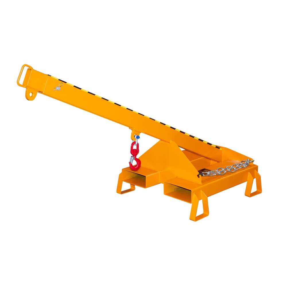 Productafbeelding nr. 3: Bauer® kraanarm model 3, telescopisch, 2 haakposities, basislengte 1.600 mm, draagvermogen 1.000 kg, geel-oranje