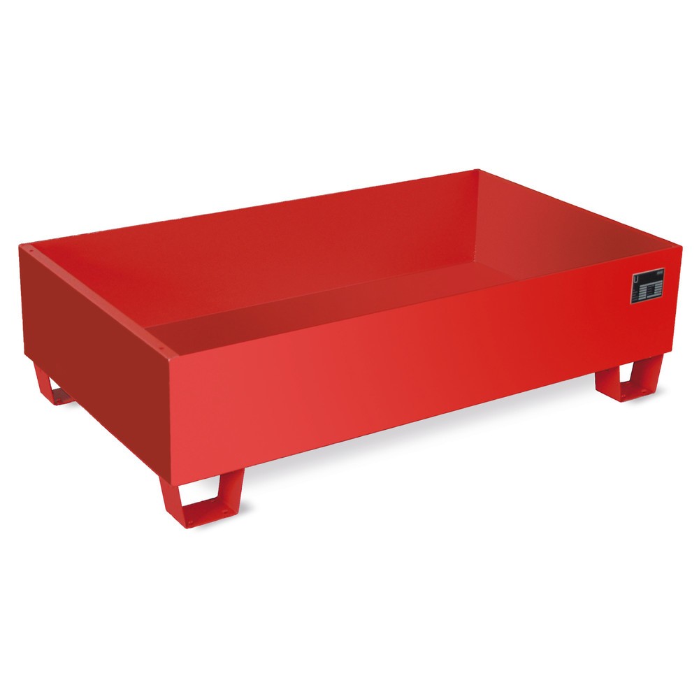 Product afbeelding: Bauer® lekbak van staal module MAW, plaatstaal, hxbxd 365 x 735 x 1.290 mm, vuurrood