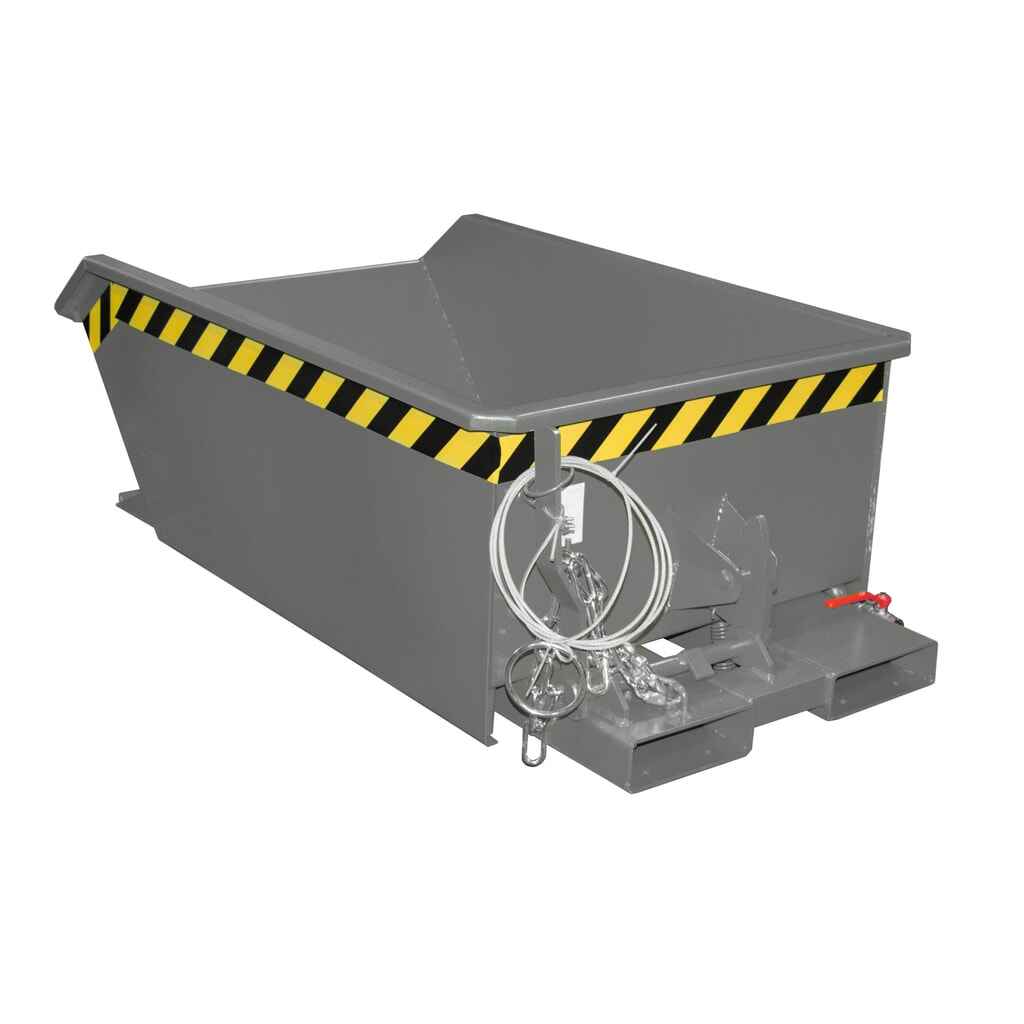 Bauer® Minibak voor spaanders, extreem lage bouwhoogte, gelakt, volume 0,27 m³, RAL 7005 muisgrijs Product afbeelding: Bauer® Minibak voor spaanders, extreem lage bouwhoogte, gelakt, volume 0,27 m³, RAL 7005 muisgrijs