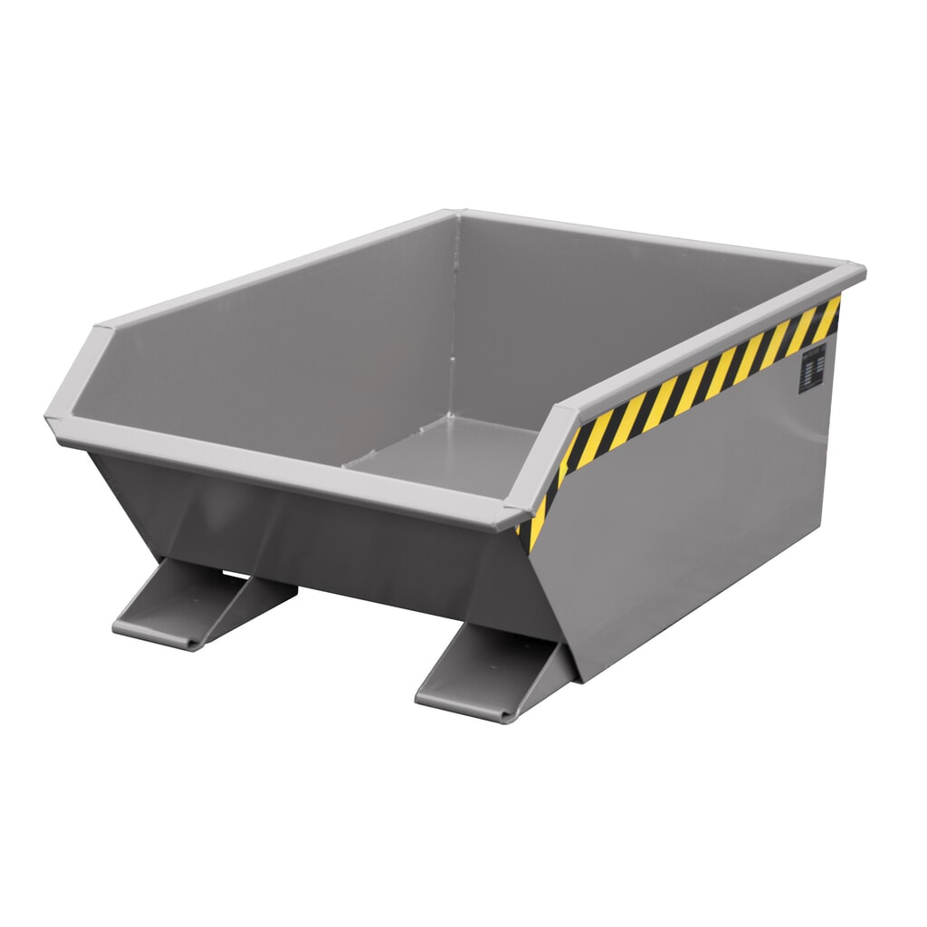 Bauer® Minikantelbak, extreem lage bouwhoogte, gelakt, volume 0,27 m³, RAL 7005 muisgrijs Product afbeelding: Bauer® Minikantelbak, extreem lage bouwhoogte, gelakt, volume 0,27 m³, RAL 7005 muisgrijs