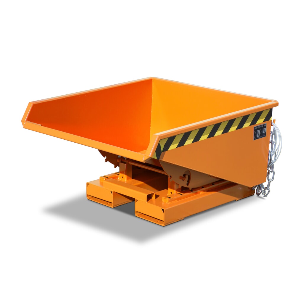 Product afbeelding: Bauer® Minikantelbak met afrolmechanisme, lage bouwhoogte, verzinkt, volume 0,225 m³