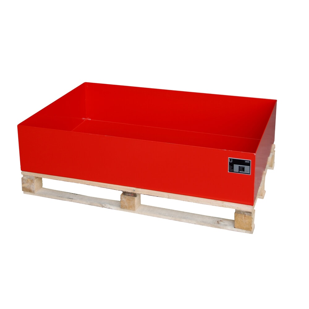 Product afbeelding: Bauer® Palletlekbak, hxbxd 260 x 800 x 1.200 mm, zonder rooster, vuurrood