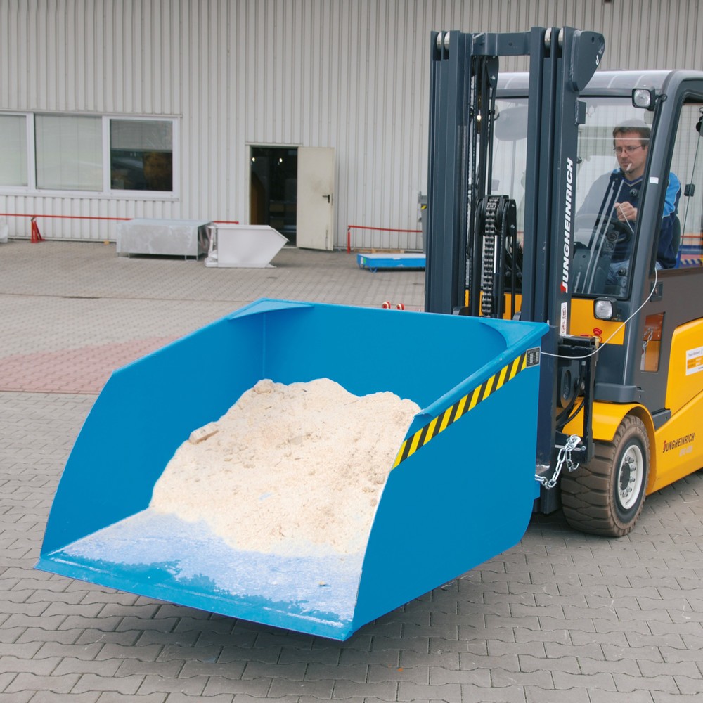 Product afbeelding: Bauer® Schop voor heftruck, cap. 750 kg, volume 0,5 m², blauw