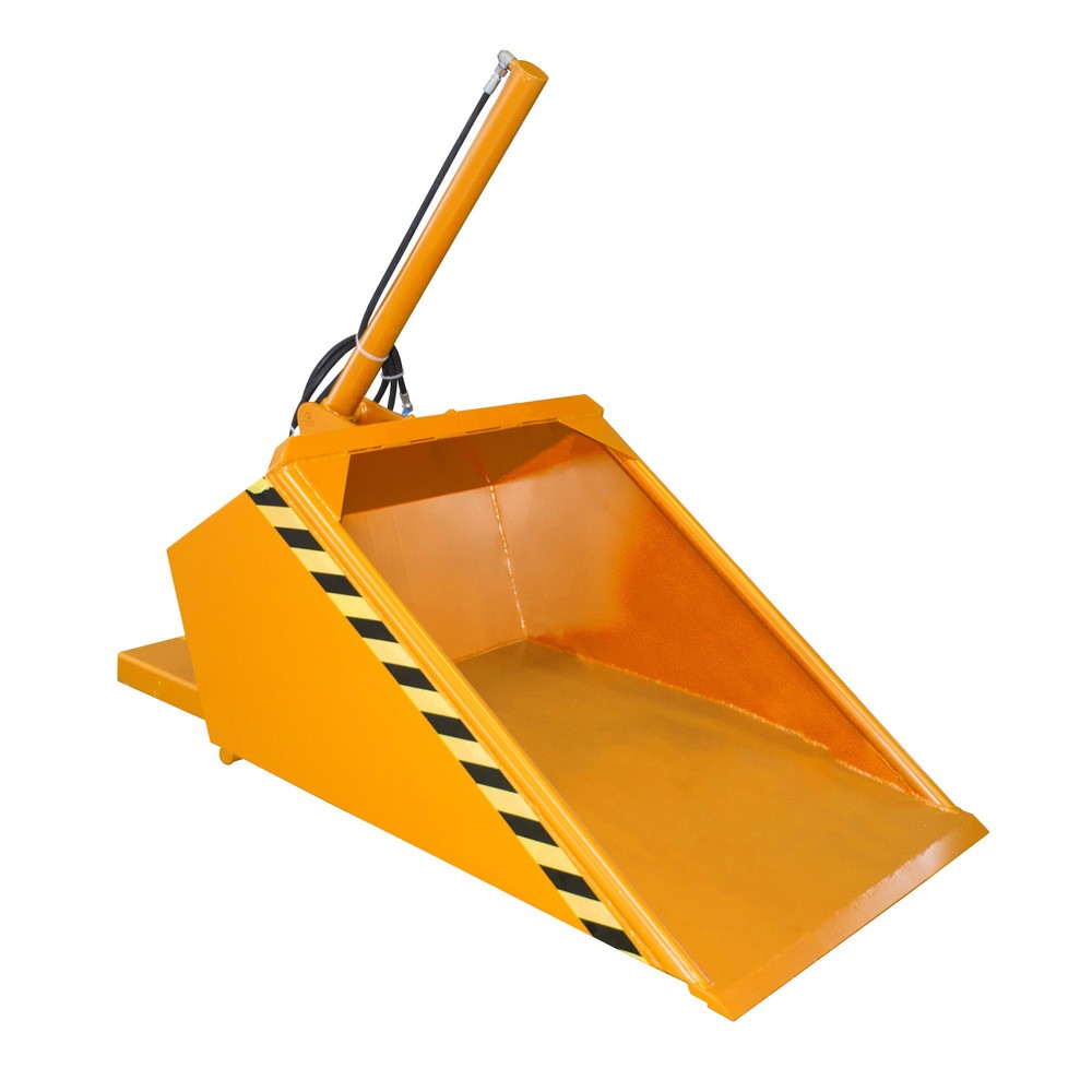 Product afbeelding: Bauer® Schop voor heftruck, hydraulisch, gelakt, volume 0,5 m³, geeloranje