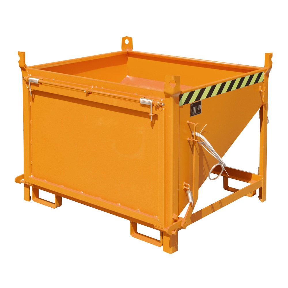 Productafbeelding nr. 1: Bauer® Silobak met klep, gelakt, volume 0,5 m³, RAL 2000 geeloranje