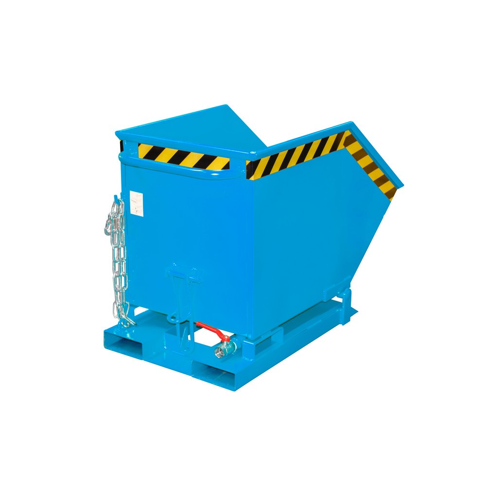 Product afbeelding: Bauer® Spanenkantelbak, kastvormige kuip, gelakt, volume 0,25 m³, RAL 5012 lichtblauw