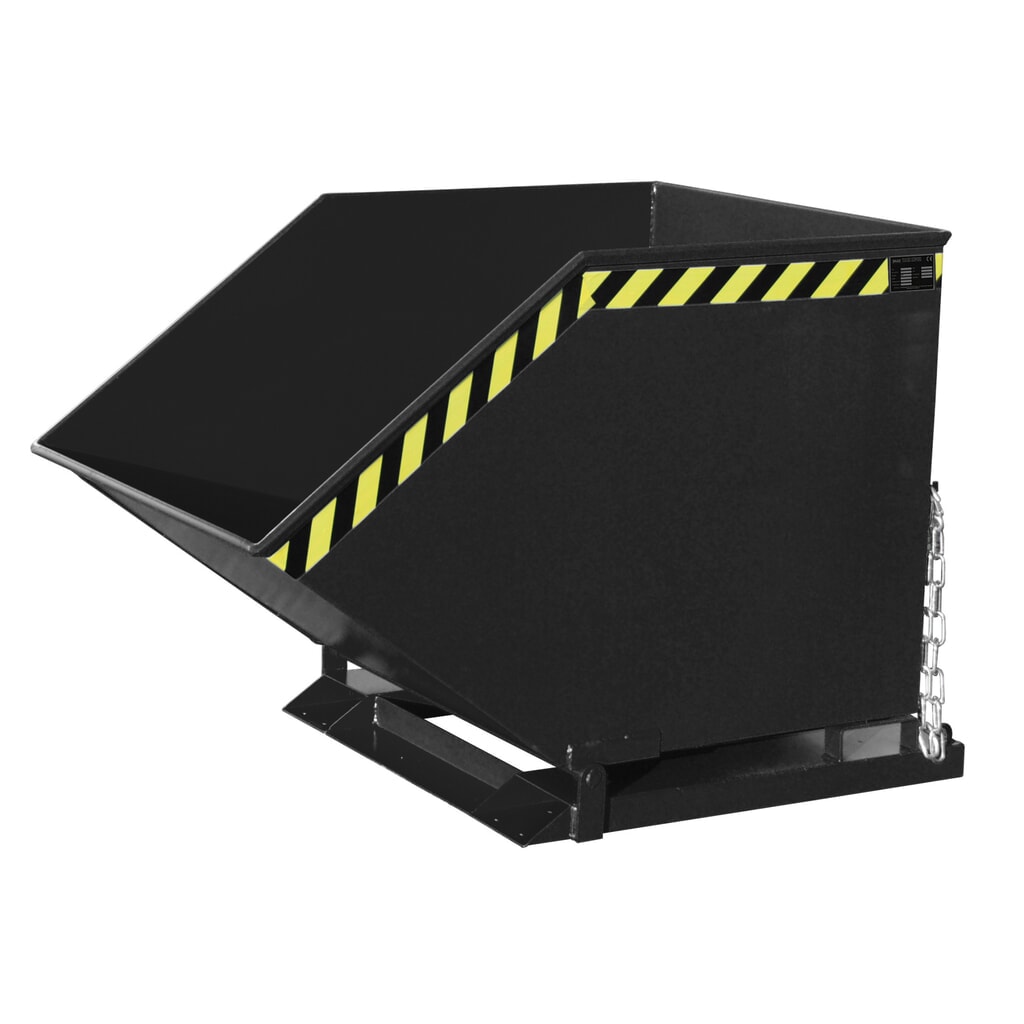 Bauer® Spanenkantelbak, kastvormige kuip, gelakt, volume 0,8 m³, RAL 7021 zwartgrijs Product afbeelding: Bauer® Spanenkantelbak, kastvormige kuip, gelakt, volume 0,8 m³, RAL 7021 zwartgrijs