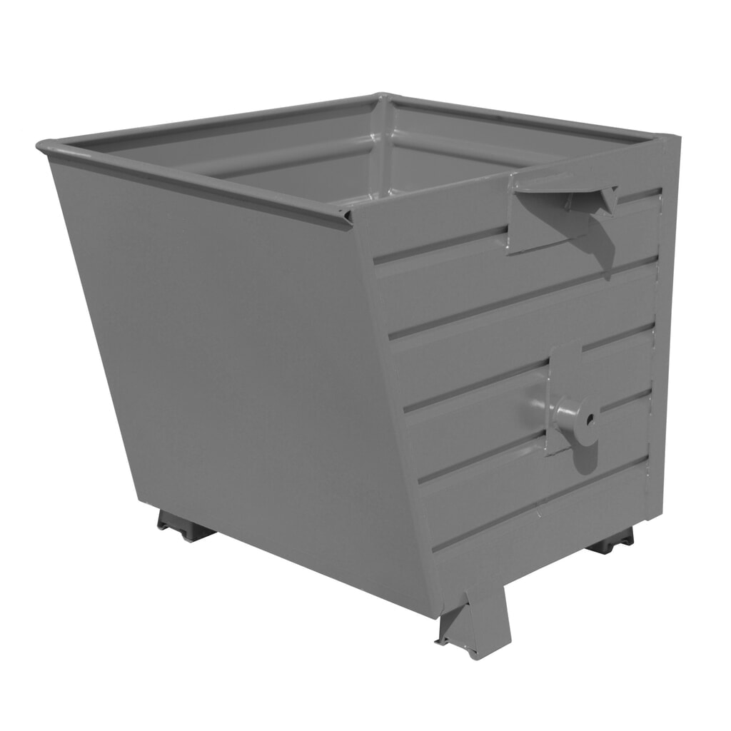 Product afbeelding: Bauer® Stapelbare kantelbak, gelakt, volume 0,55 m³, RAL 7005 muisgrijs