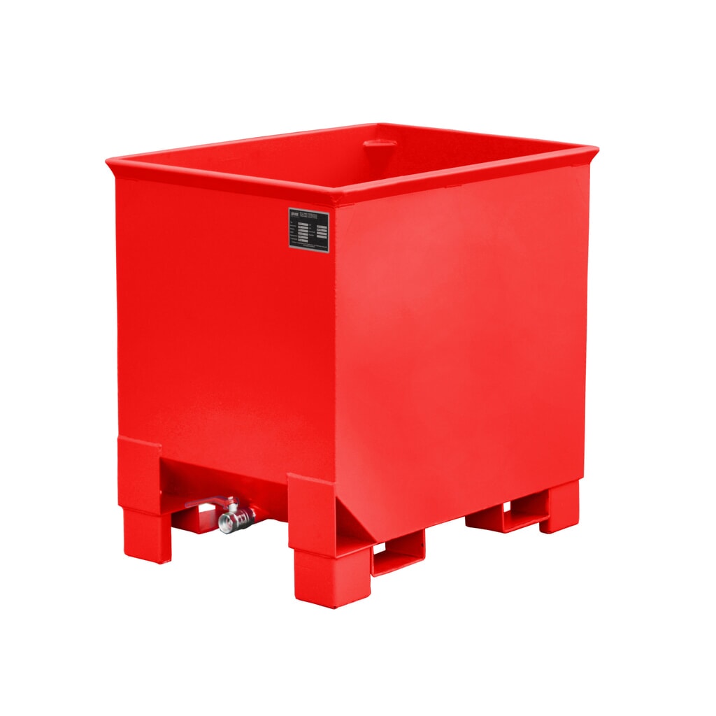 Productafbeelding nr. 2: Bauer® Spaander-kantelbak voor routetreinen, gelakt, volume 0,8 m³, RAL 5012 lichtblauw