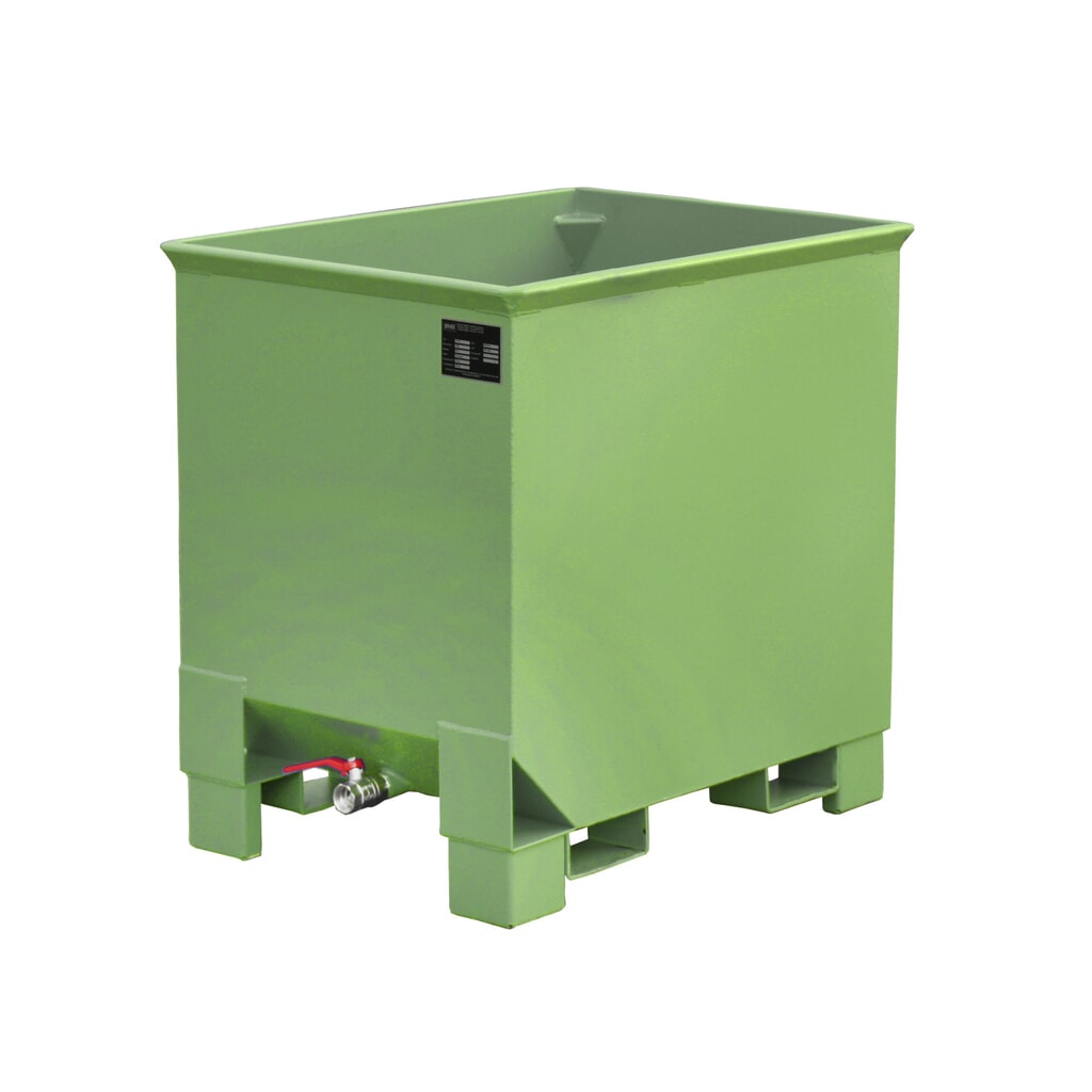 Bauer® Spaander-kantelbak voor routetreinen, gelakt, volume 0,8 m³, RAL 5012 lichtblauw Productafbeelding nr. 3: Bauer® Spaander-kantelbak voor routetreinen, gelakt, volume 0,8 m³, RAL 5012 lichtblauw