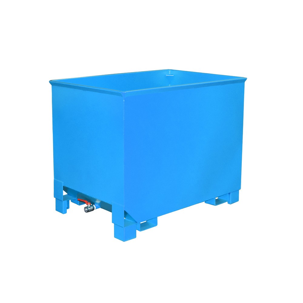 Product afbeelding: Bauer® Spaander-kantelbak voor routetreinen, gelakt, volume 0,8 m³, RAL 5012 lichtblauw