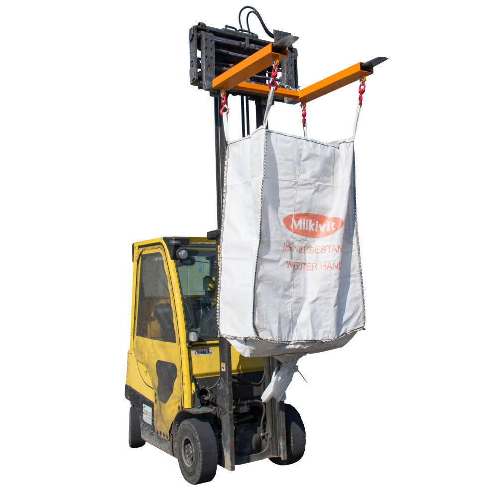 Productafbeelding nr. 4: Traverse Bauer® voor BIG BAG, heftruckopname met 4 wartelhaken, draagvermogen 1.250 kg, gelakt, RAL 2000 geeloranje