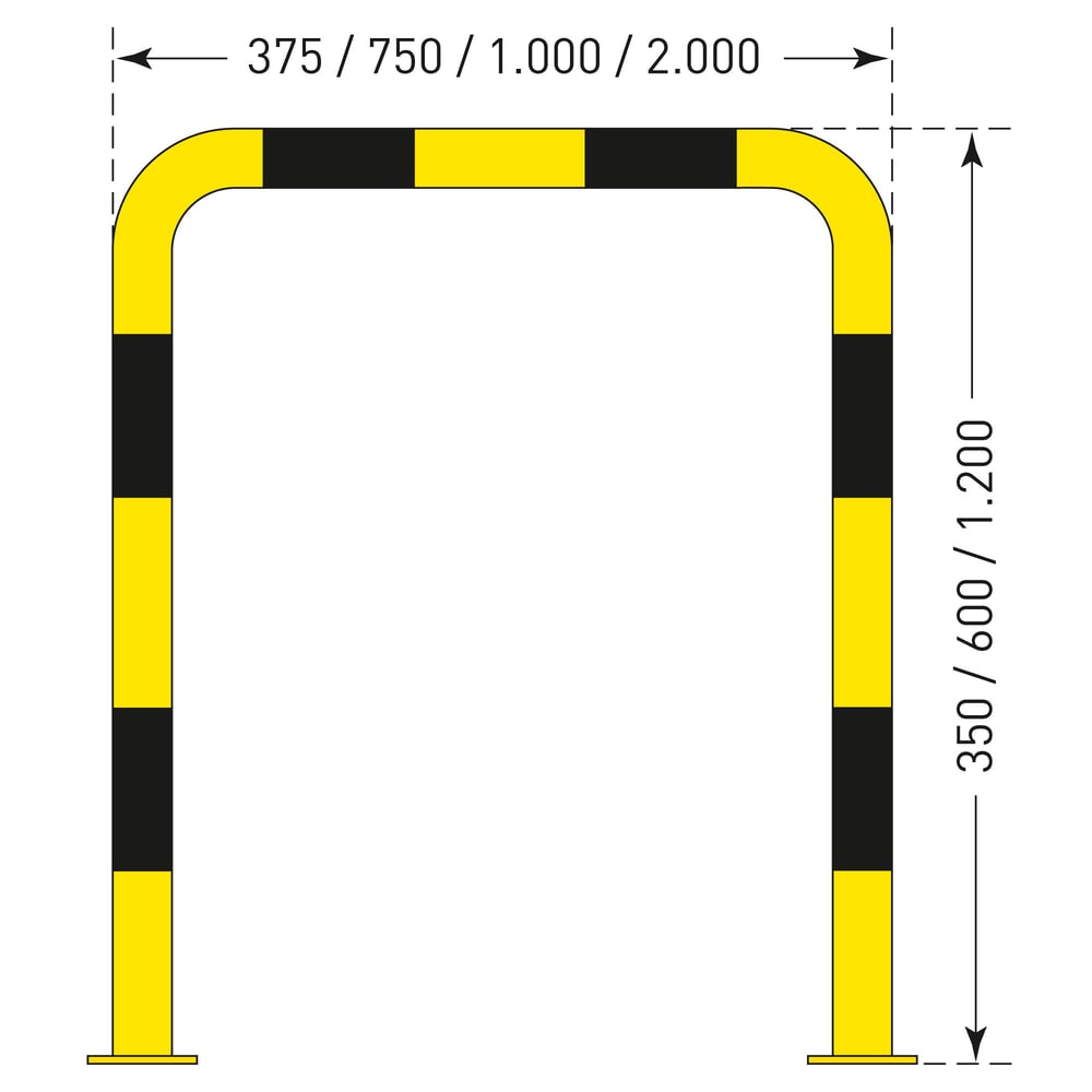 Productafbeelding nr. 3: Beschermbeugel voor gebruik binnen, Ø 76 mm, hxb 350 x 375 mm