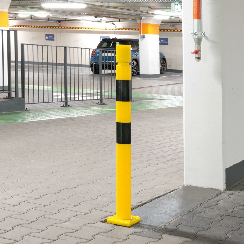 Beschermpaal MORAVIA FLEX, van TPU, voor keilboutbevestiging, hxØ 1.000 x 80 mm, geel-zwart Productafbeelding nr. 6: Beschermpaal MORAVIA FLEX, van TPU, voor keilboutbevestiging, hxØ 1.000 x 80 mm, geel-zwart