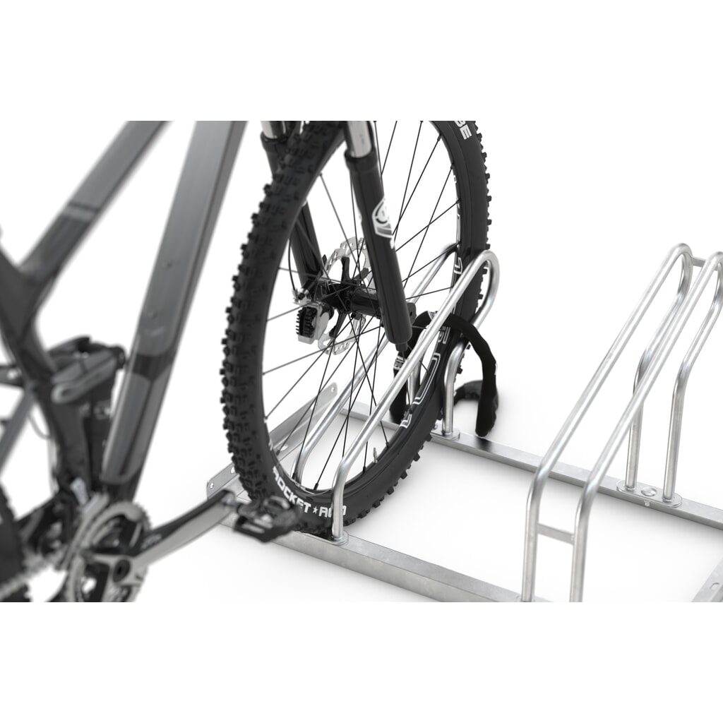 Beugelfietsrek, 1-zijdig, 5 plaatsen, verzinkt Productafbeelding nr. 4: Beugelfietsrek, 1-zijdig, 5 plaatsen, verzinkt