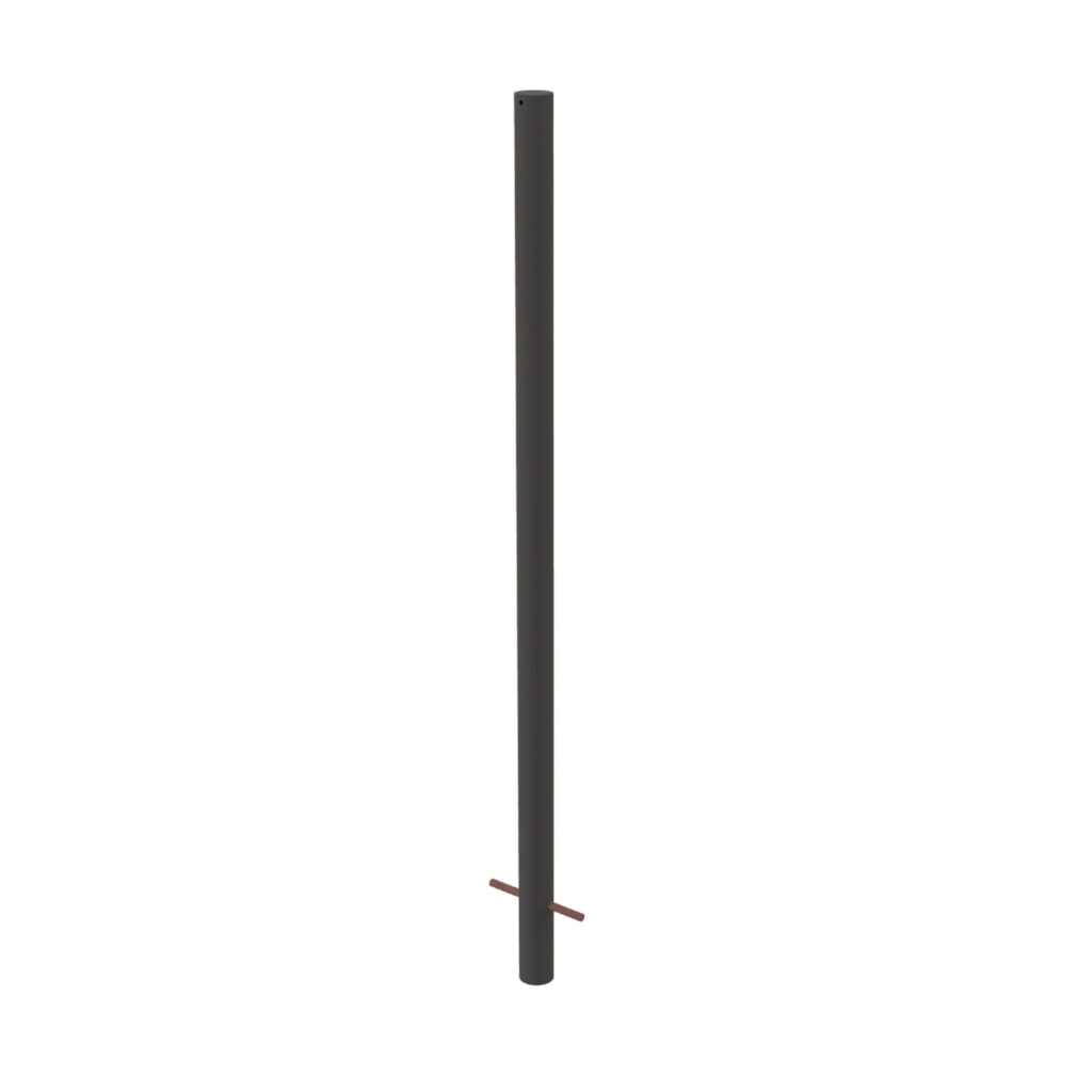 Product afbeelding: RENNER Bevestigingspaal voor stalen afvalbak, 50 liter, voor verankering in beton, met poedercoating