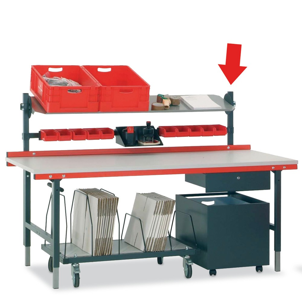 Productafbeelding nr. 4: 2 korte montagebeugels voor Rocholz paktafel, hxbxd 1.170 x 40 x 40 mm, 485 mm boven het tafelblad