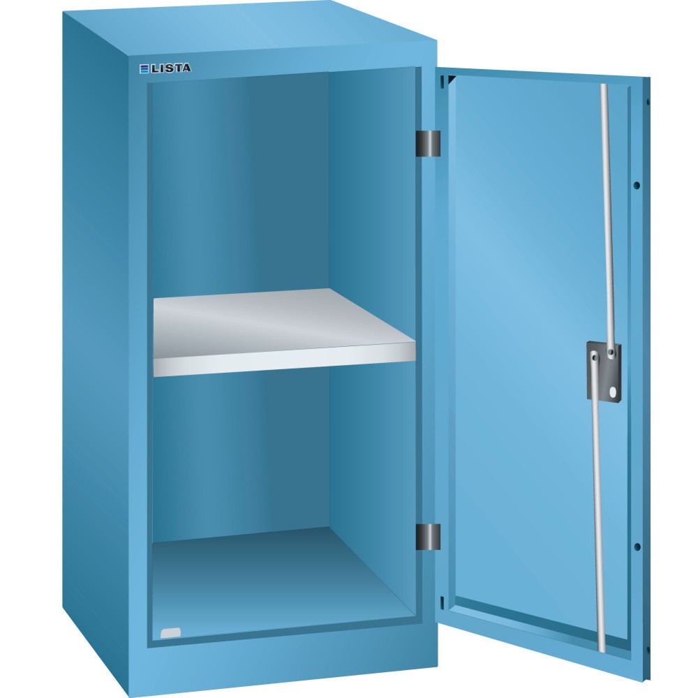 Product afbeelding: Bijzetkast LISTA, (bxdxh) 500x400x1000 mm, 1 verstelbaar legbord, lichtblauw, KEY Lock