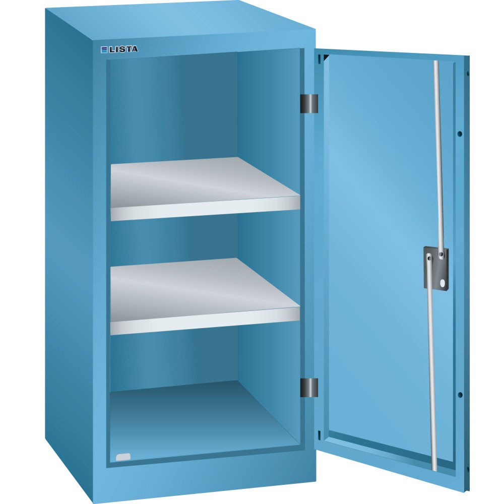 Product afbeelding: Bijzetkast LISTA, (bxdxh) 500x400x1000 mm, 2 verstelbare legborden, lichtblauw, KEY Lock
