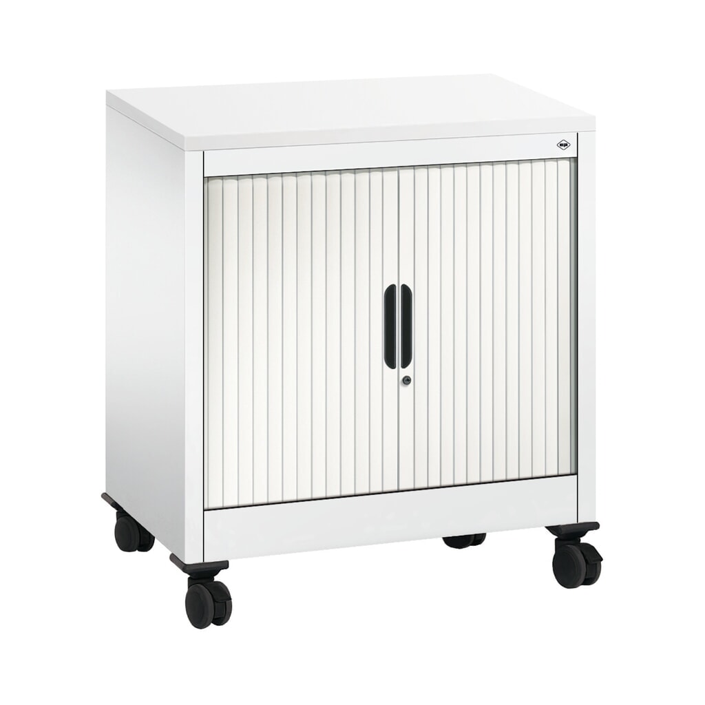 Product afbeelding: Bijzetroldeurkast C+P, 1 1/2 OH, breedte 800 mm, zuiver wit, Wit