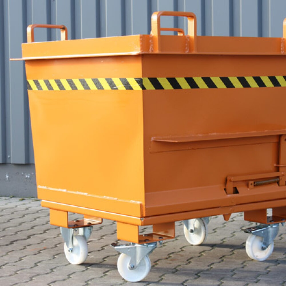 Productafbeelding nr. 3: Bodemklepcontainer Eichinger® in conische uitvoering, 1.000 kg, 500 liter zuiver oranje