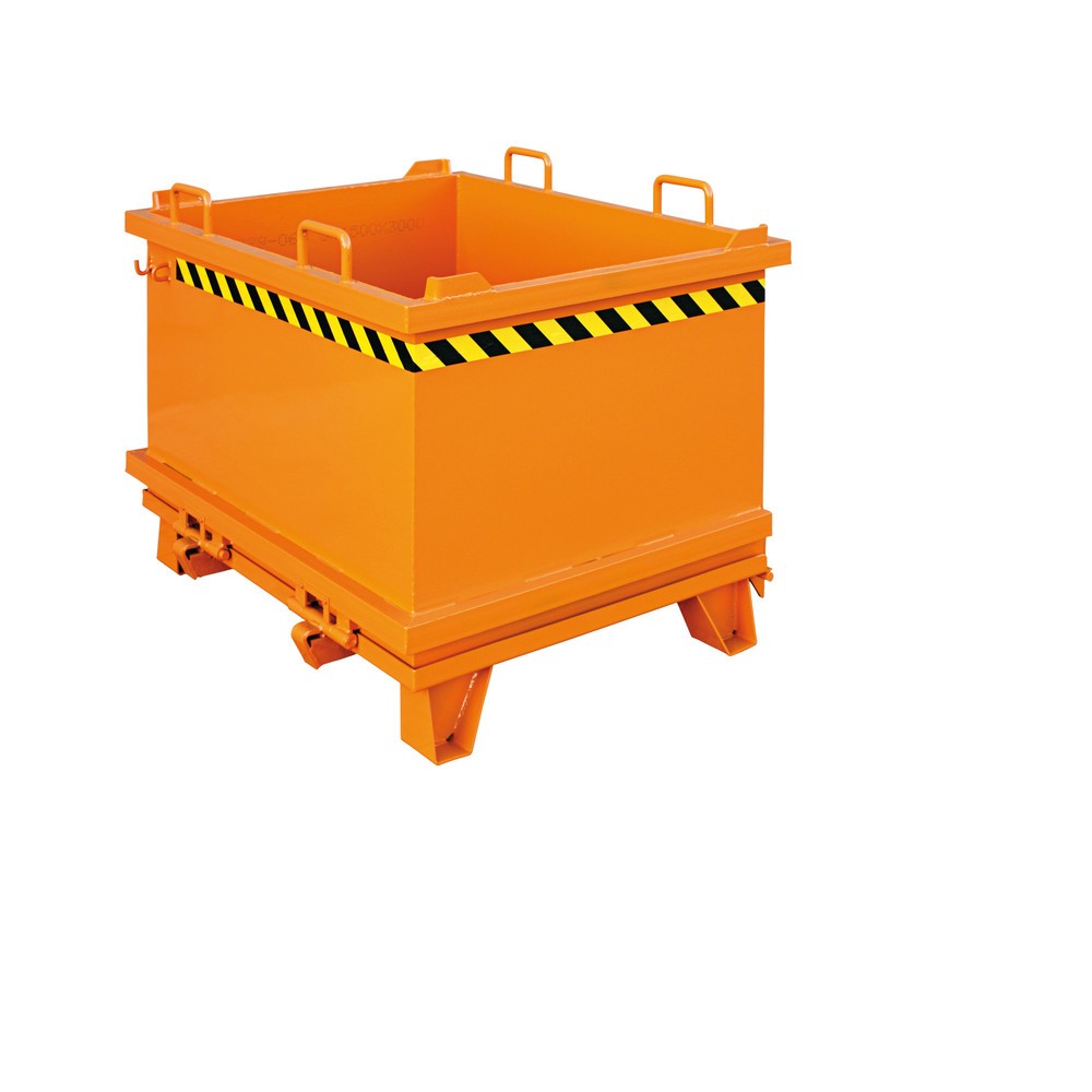 Product afbeelding: Opvouwbare bodemcontainer met trekkabel, volume 0,3 m³, puur oranje