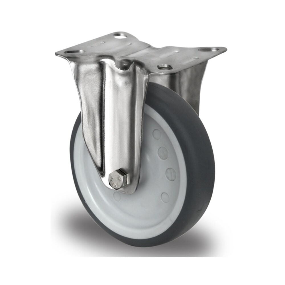 Product afbeelding: Bokwiel ø 80 mm serie P2W2 glijlager roestvrij staal