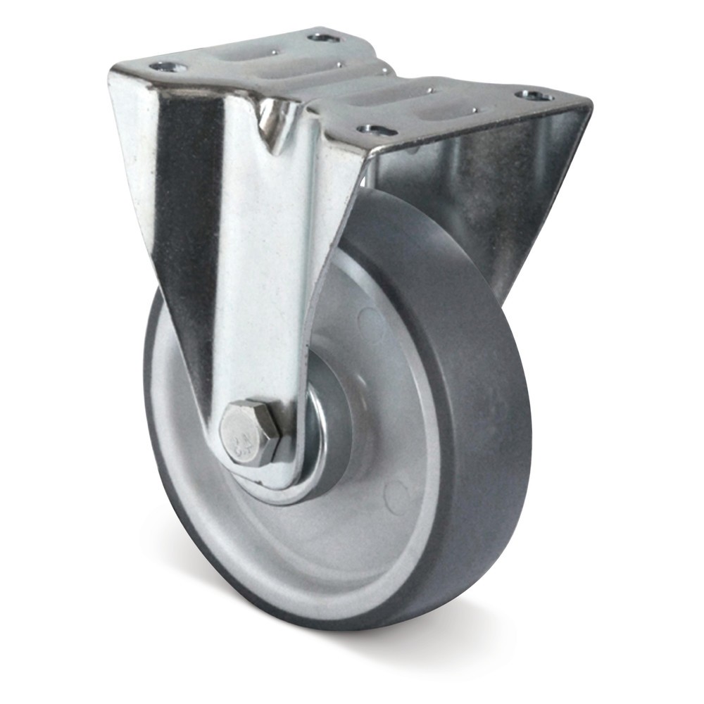 Product afbeelding: Bokwiel TPE Basic, laat geen strepen achter, Ø x breedte 125 x 32 mm, cap. 120 kg