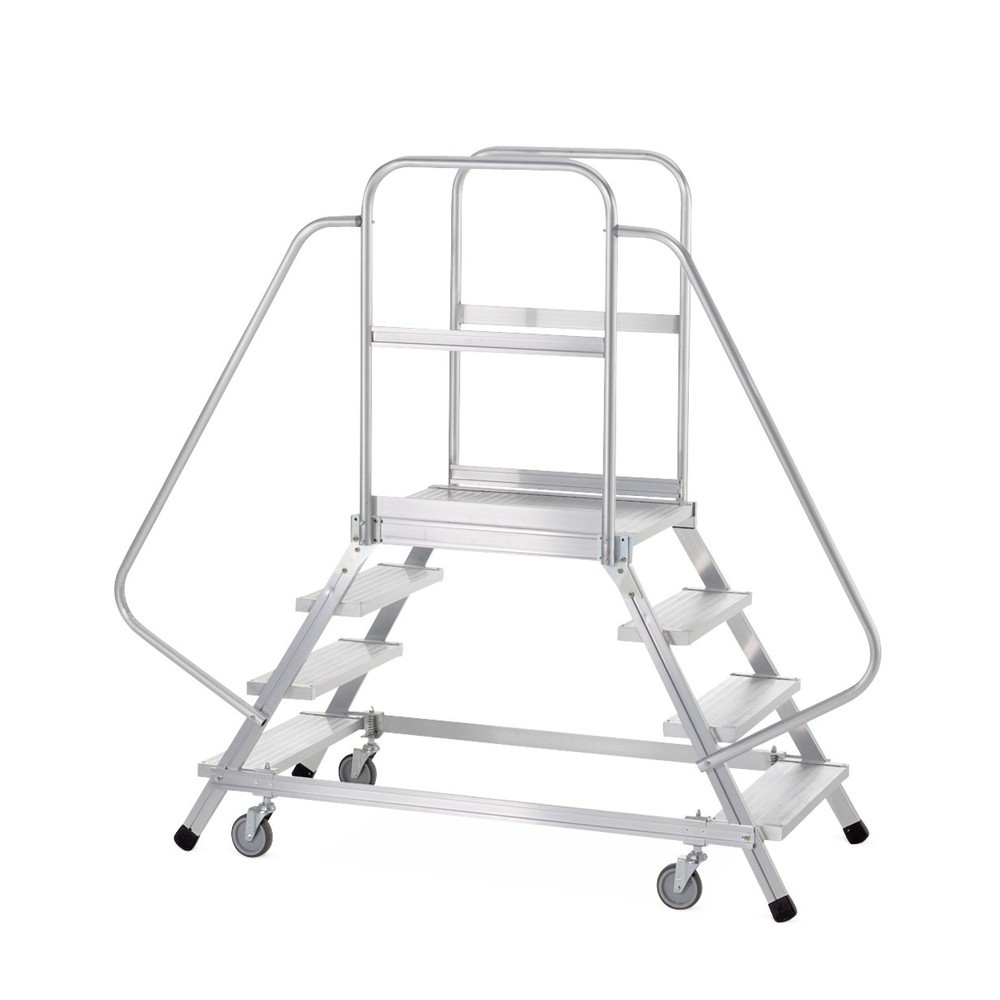 Product afbeelding: Bordestrap ZARGES, verrijdbaar, aan 2 zijde oploopbaar, stahoogte 0,72 m, aluminium