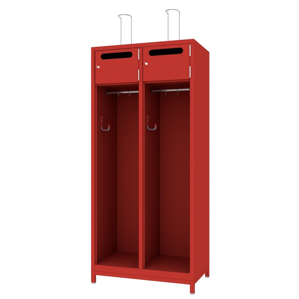 Product afbeelding: Brandweerkast PAVOY met stelvoetjes + inwerpgleuf, h x b x d 1.850 x 830 x 500 mm