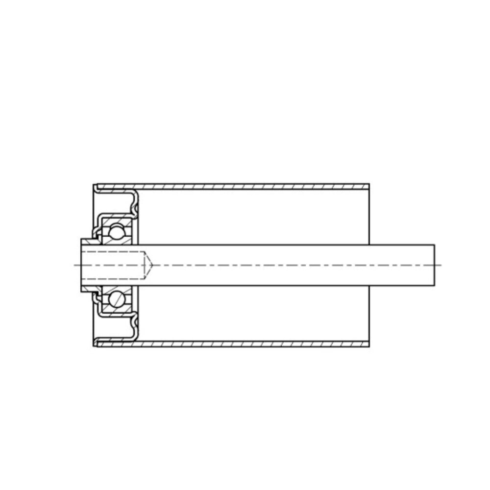 Productafbeelding nr. 3: BS ROLLEN draagrol voor rollenbanen, staal, verzinkt, veeras, Ø 50 mm, lengte 300 mm, TK 150 kg