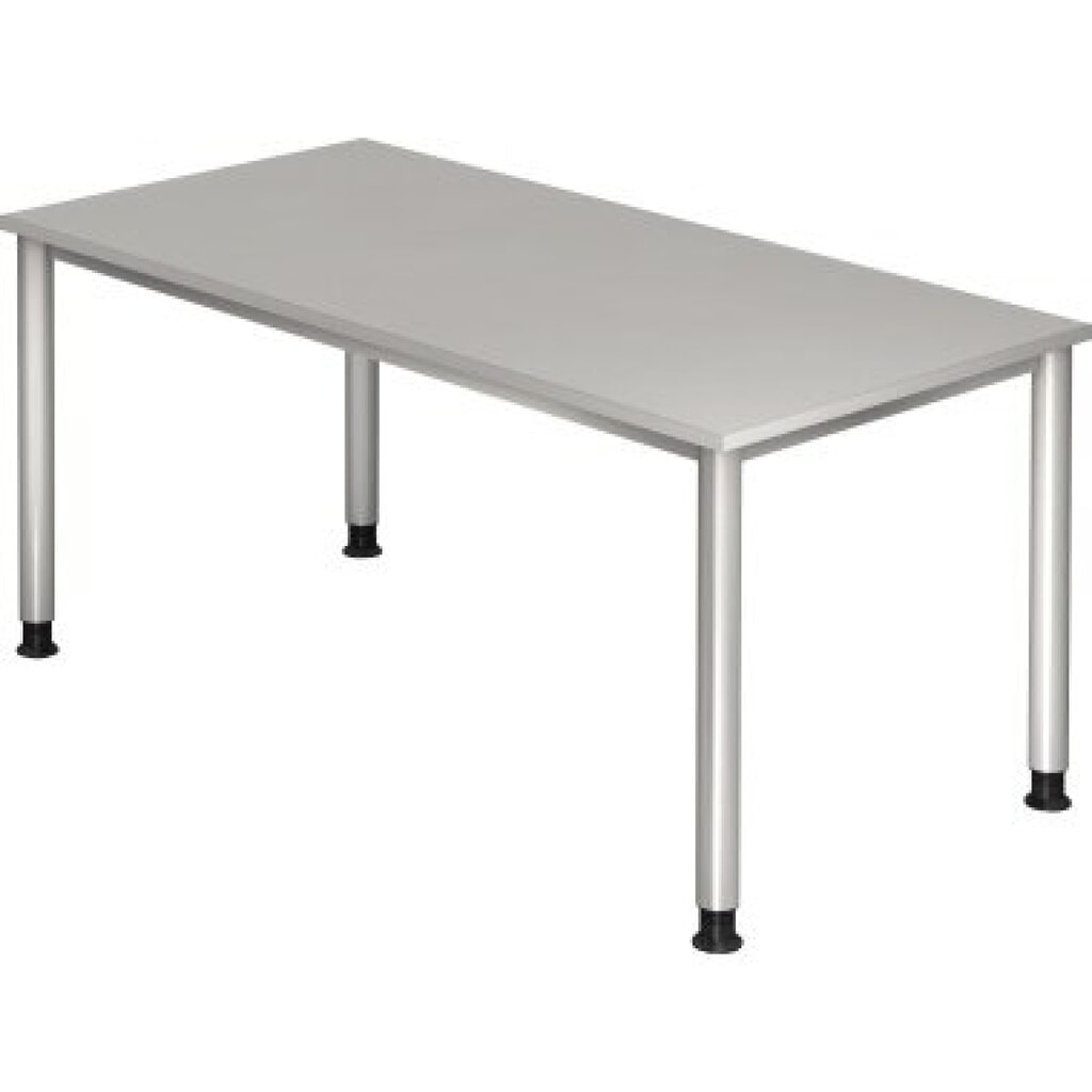 Product afbeelding: Hammerbacher Manueel in hoogte verstelbaar bureau Akzent, frame met 4 poten, BxD 1.600 x 800 mm, mgrijs