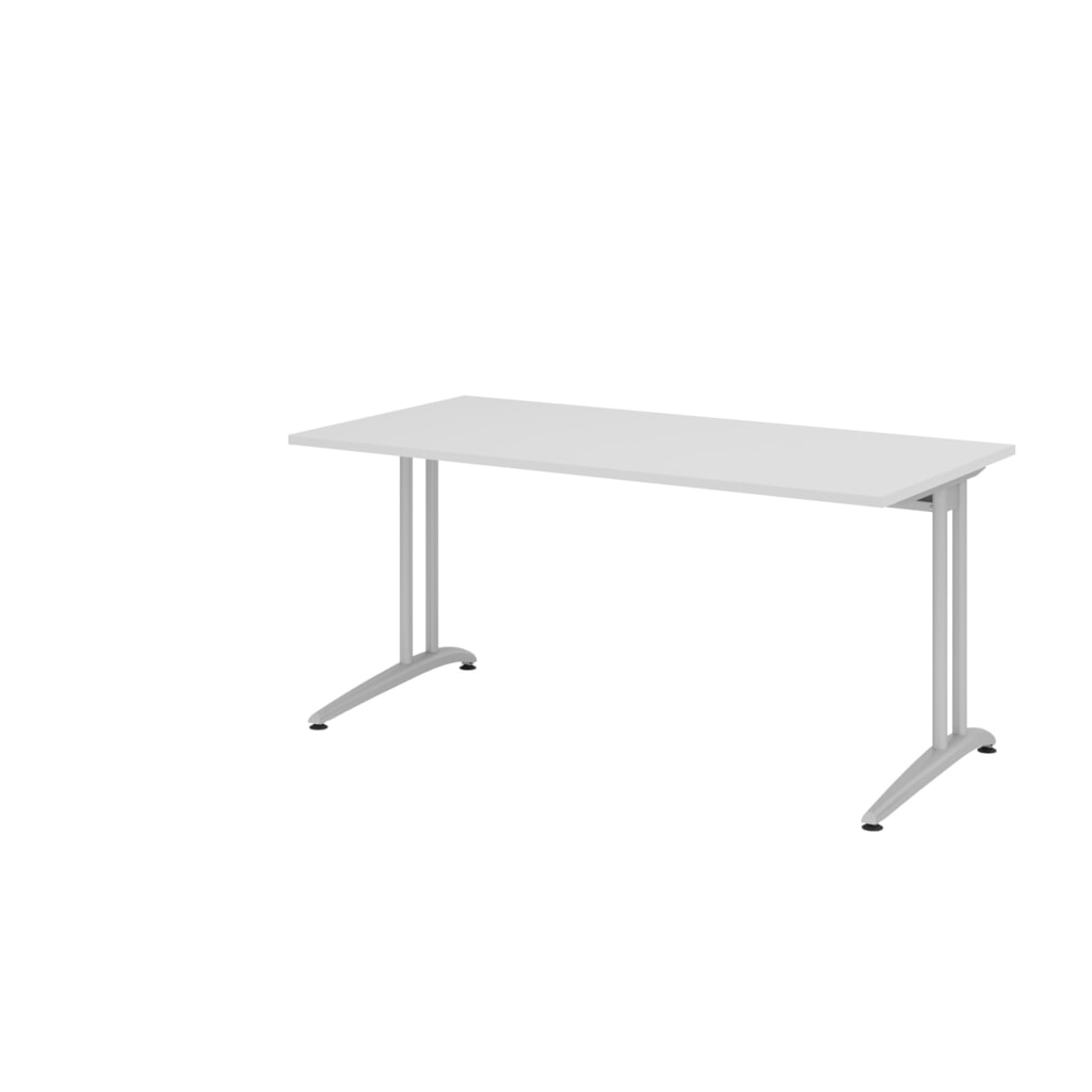 Hammerbacher bureauschrijftafel Akzent, onderstel met C-voet, HxBxD 740 x 1.600 x 800 mm, grijs Product afbeelding: Hammerbacher bureauschrijftafel Akzent, onderstel met C-voet, HxBxD 740 x 1.600 x 800 mm, grijs
