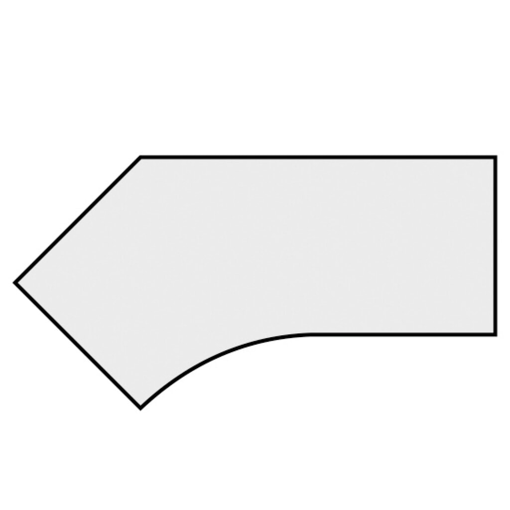 Productafbeelding nr. 4: geramöbel bureauschrijftafel Profi, vrijvormig tafelblad 135° rechts, onderstel met C-voet, BxD 2.166 x 1.130 mm, beuken
