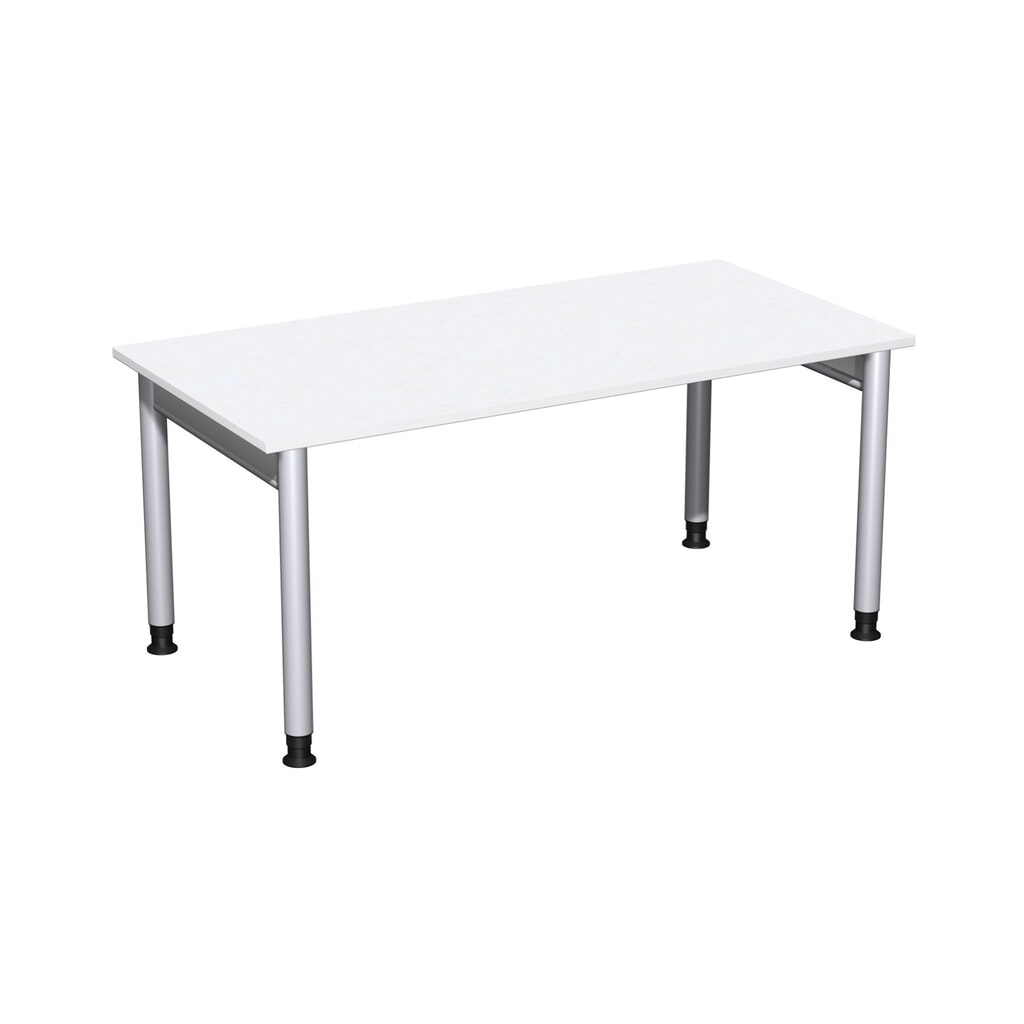 Geramöbel Handmatig in hoogte verstelbaar bureau Profi, 4-poots frame, BxD 1.600 x 800 mm, wit Product afbeelding: Geramöbel Handmatig in hoogte verstelbaar bureau Profi, 4-poots frame, BxD 1.600 x 800 mm, wit