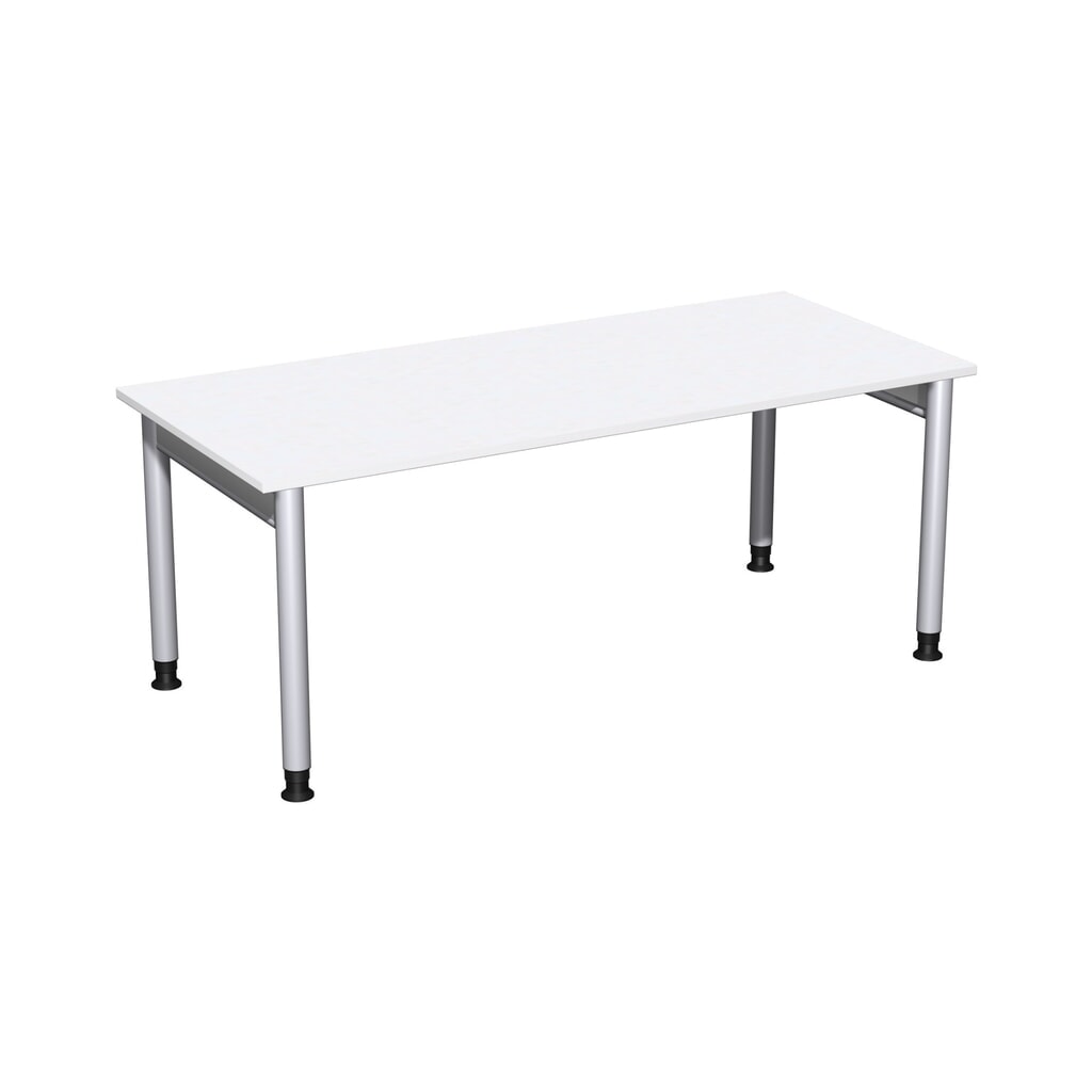 Geramöbel Handmatig in hoogte verstelbaar bureau Profi, 4-poots frame, BxD 1.800 x 800 mm, wit Product afbeelding: Geramöbel Handmatig in hoogte verstelbaar bureau Profi, 4-poots frame, BxD 1.800 x 800 mm, wit