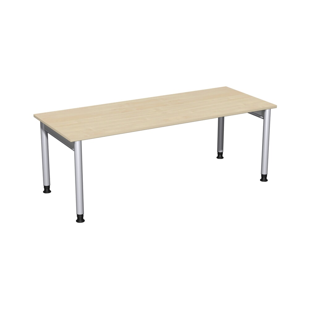 Product afbeelding: Geramöbel Handmatig in hoogte verstelbaar bureau Profi, 4-poots frame, BxD 2.000 x 800 mm, esdoorn