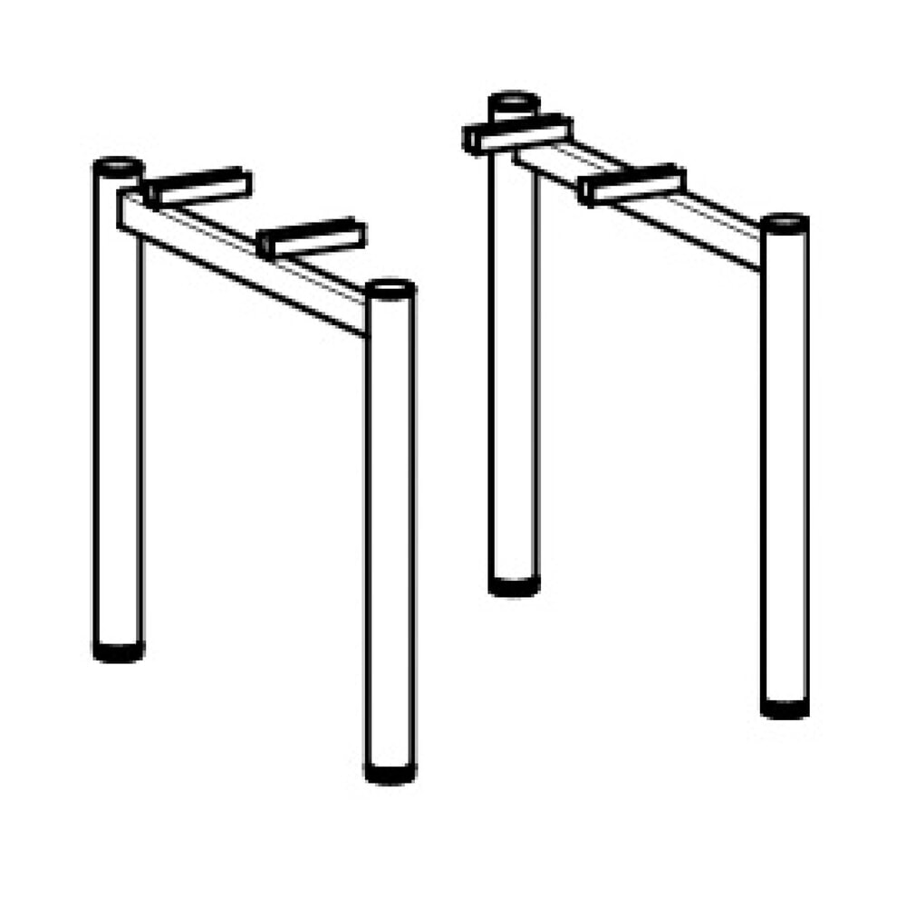 Productafbeelding nr. 6: Geramöbel handmatig in hoogte verstelbaar bureau Profi, 4-poots frame, PC-vormig tafelblad rechts, BxD 1.800 x 1.000 mm, lichtgrijs