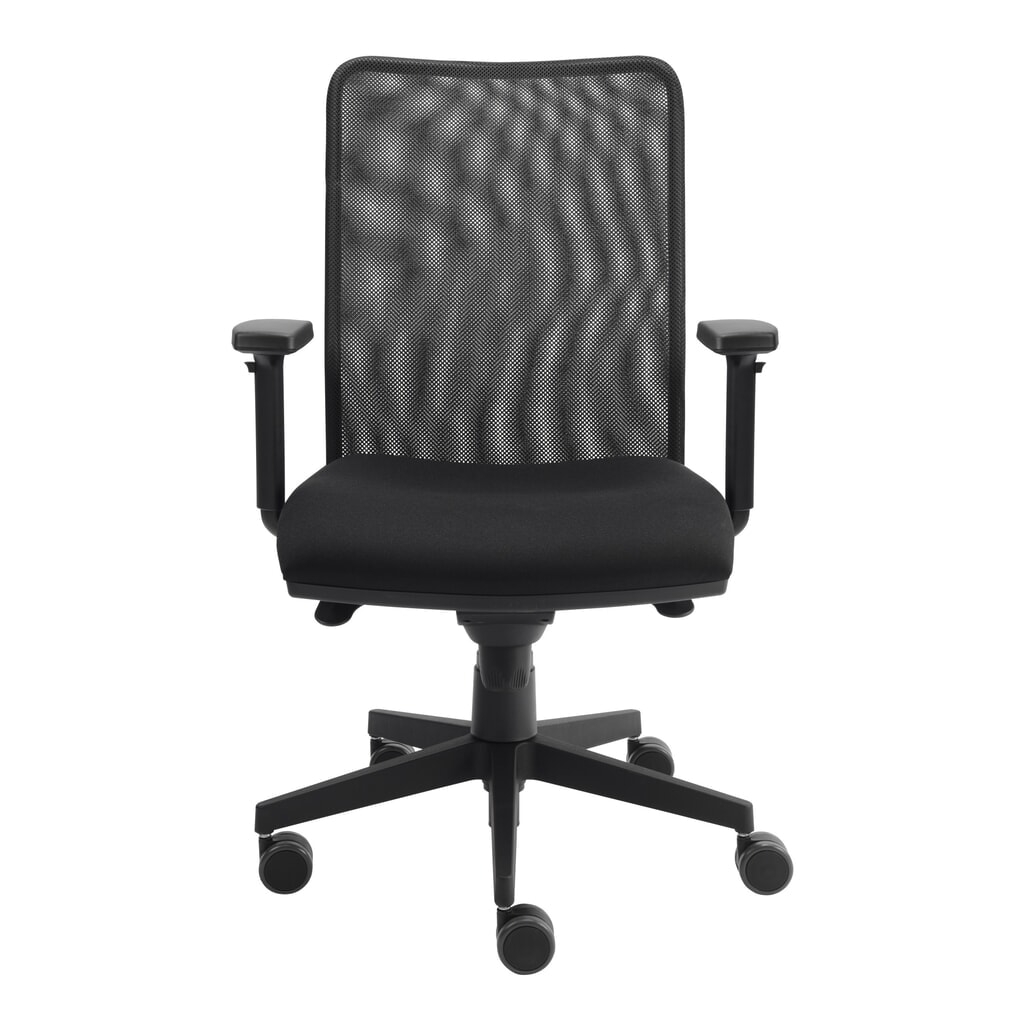Bureaustoel Hammerbacher Solid 2, net-rugleuning, in hoogte verstelbare armleuningen Product afbeelding: Bureaustoel Hammerbacher Solid 2, net-rugleuning, in hoogte verstelbare armleuningen