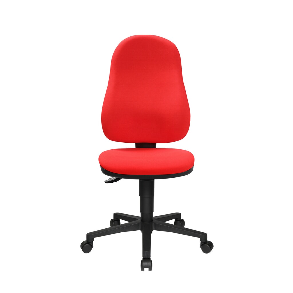 Draaibare bureaustoel met komzitting, rood Product afbeelding: Draaibare bureaustoel met komzitting, rood