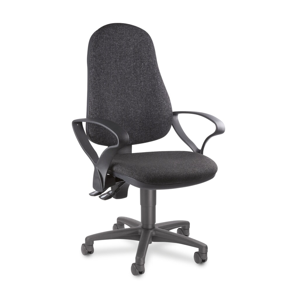 Draaibare bureaustoel m ergonomische zitting, antracietgrijs Productafbeelding nr. 2: Draaibare bureaustoel m ergonomische zitting, antracietgrijs