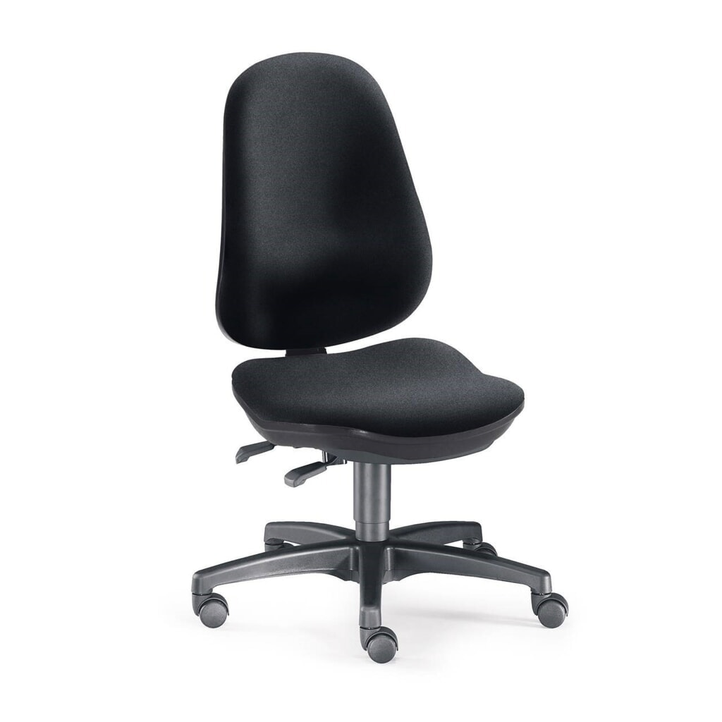 Bureaustoel RELAX, antiherniazitting, hoge rugleuning, zwart Product afbeelding: Bureaustoel RELAX, antiherniazitting, hoge rugleuning, zwart
